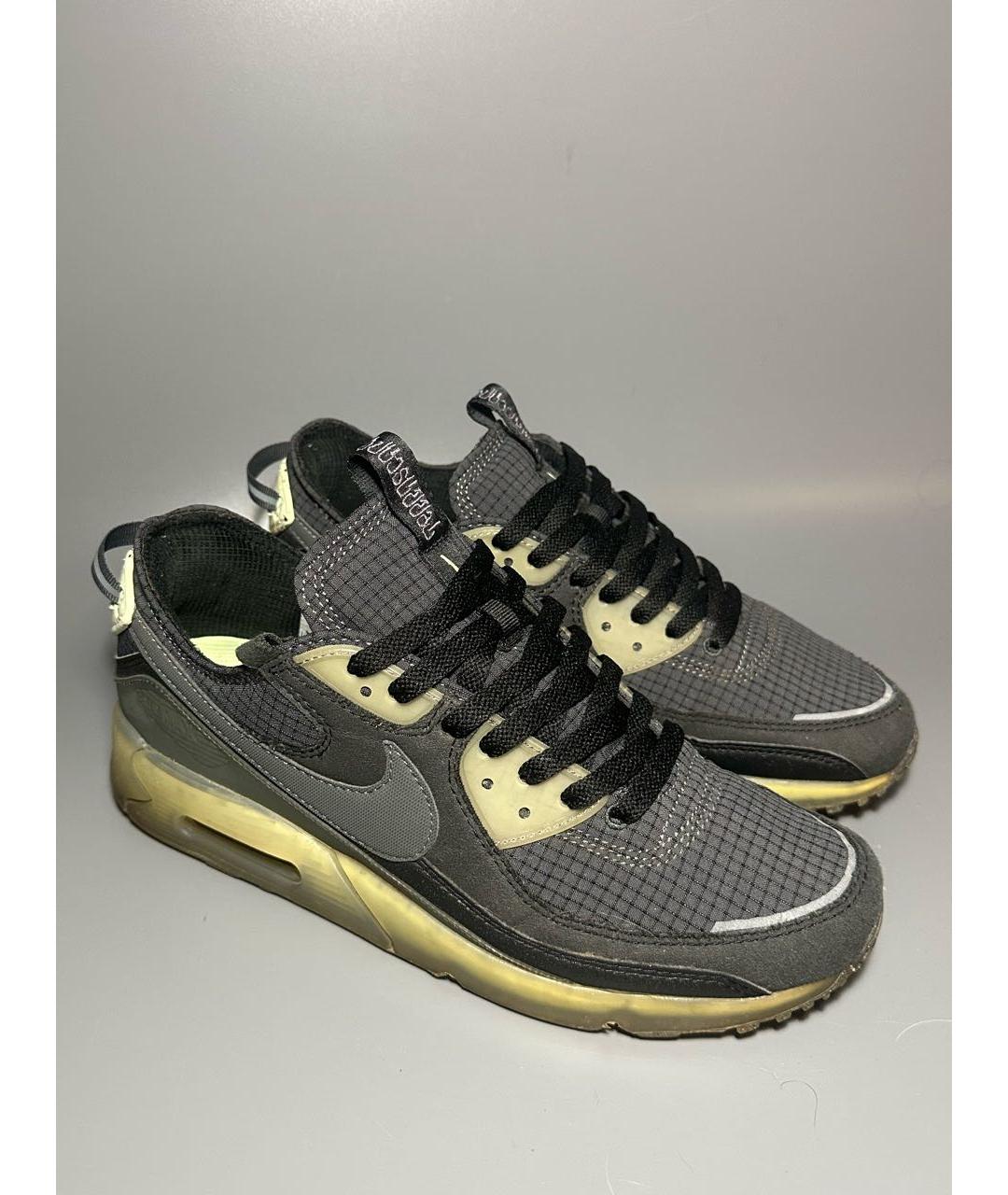 NIKE Антрацитовые синтетические низкие кроссовки / кеды, фото 6