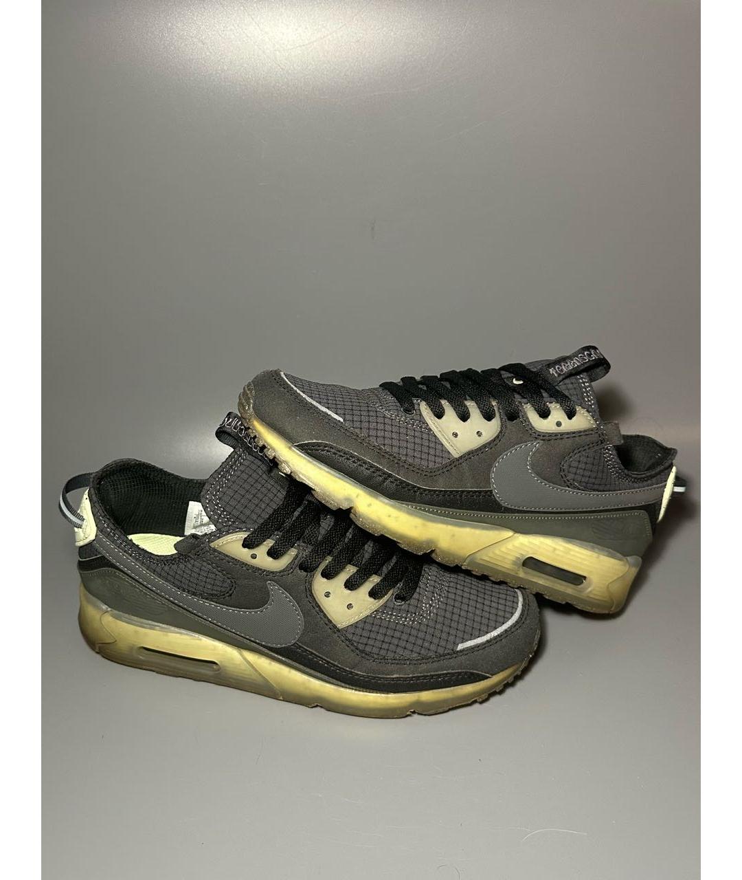 NIKE Антрацитовые синтетические низкие кроссовки / кеды, фото 5