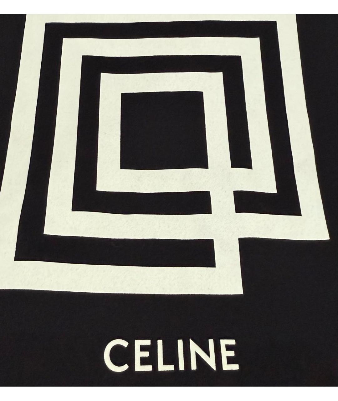 CELINE Черная хлопковая футболка, фото 6