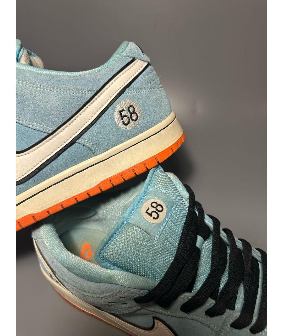 NIKE Голубые замшевые низкие кроссовки / кеды, фото 7