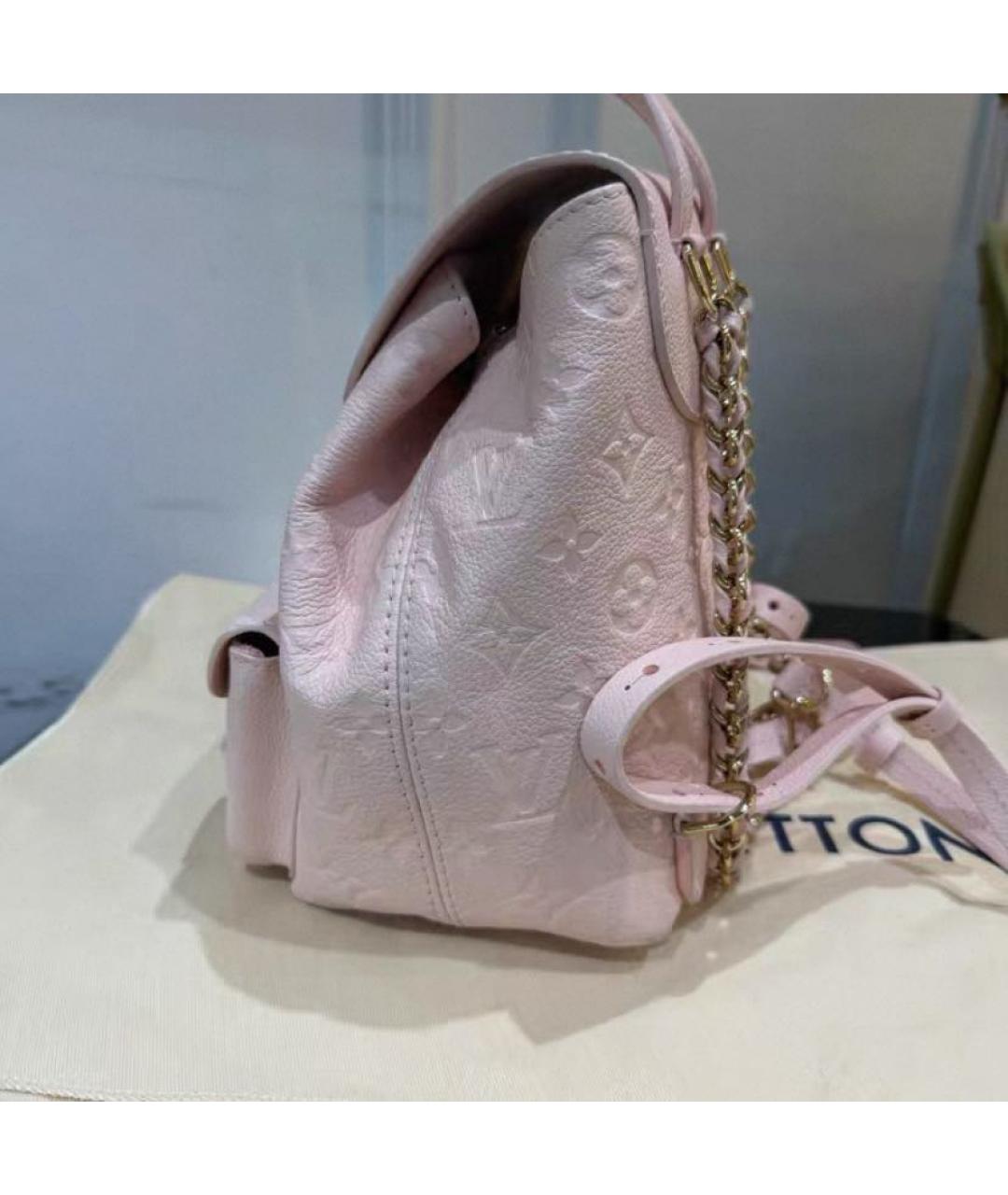 LOUIS VUITTON Розовый кожаный рюкзак, фото 3