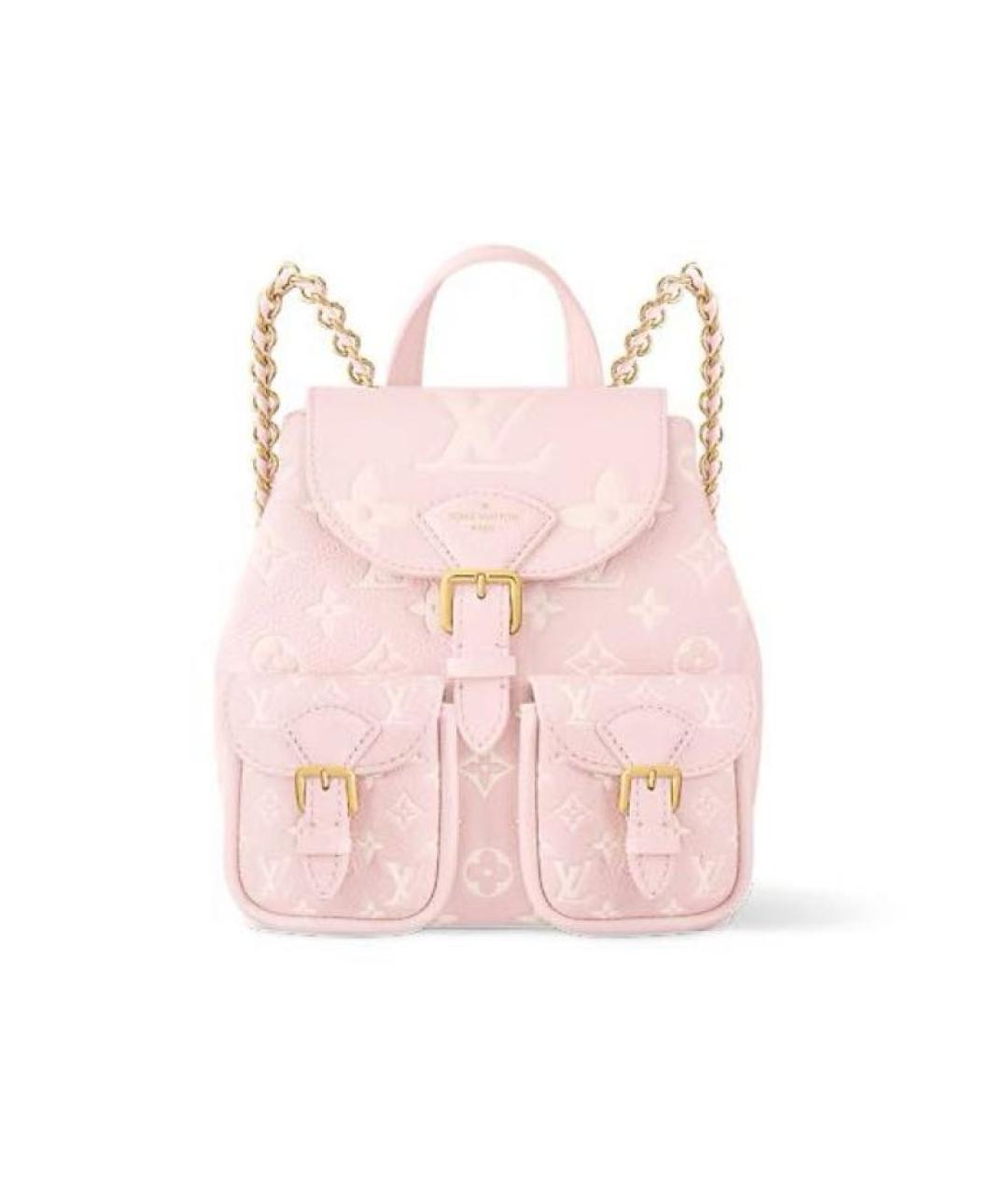 LOUIS VUITTON Розовый кожаный рюкзак, фото 1