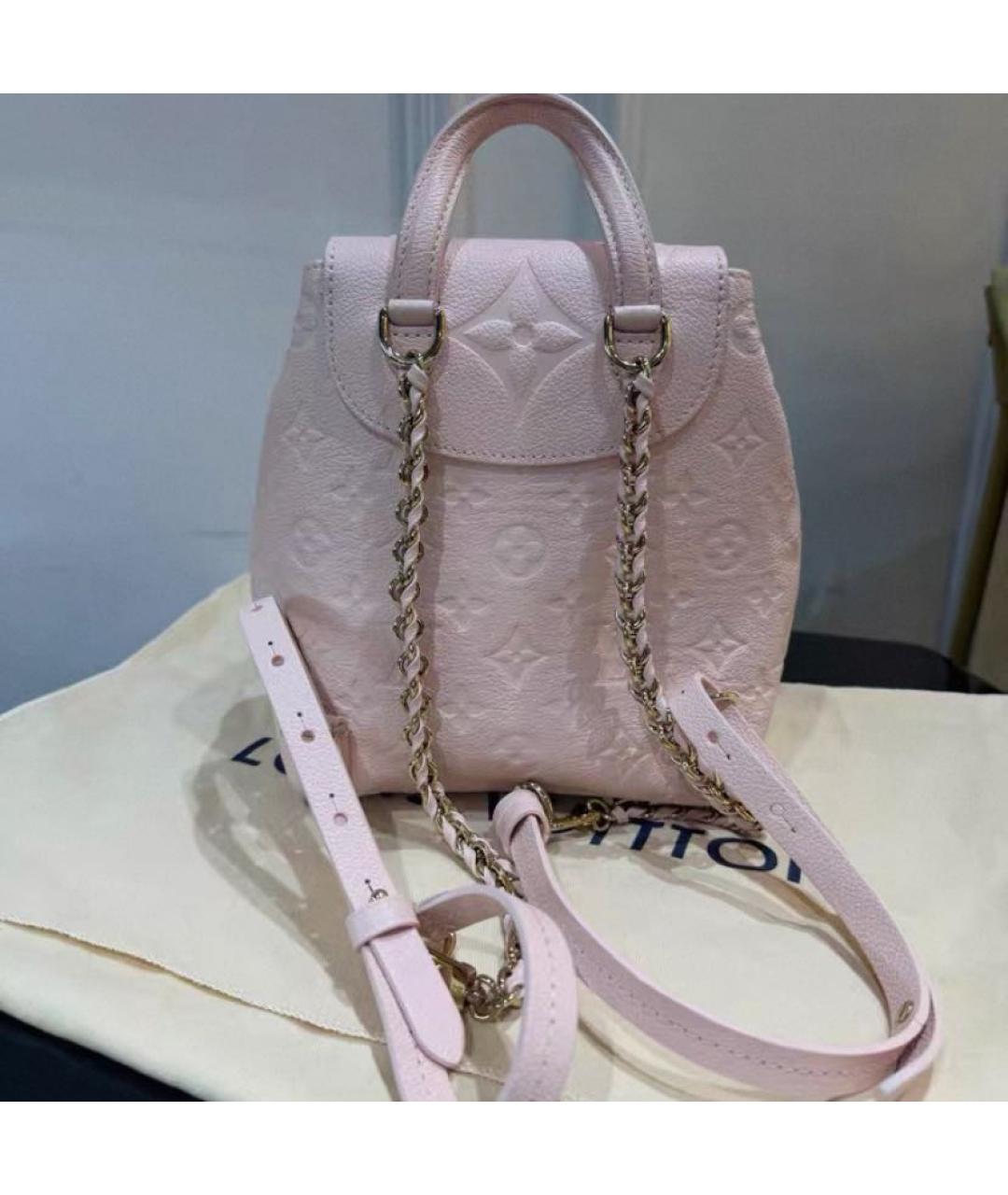 LOUIS VUITTON Розовый кожаный рюкзак, фото 4