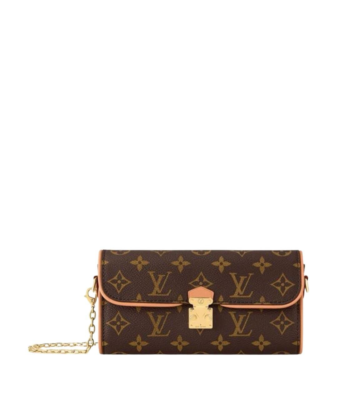 LOUIS VUITTON Коричневая кожаная сумка через плечо, фото 1