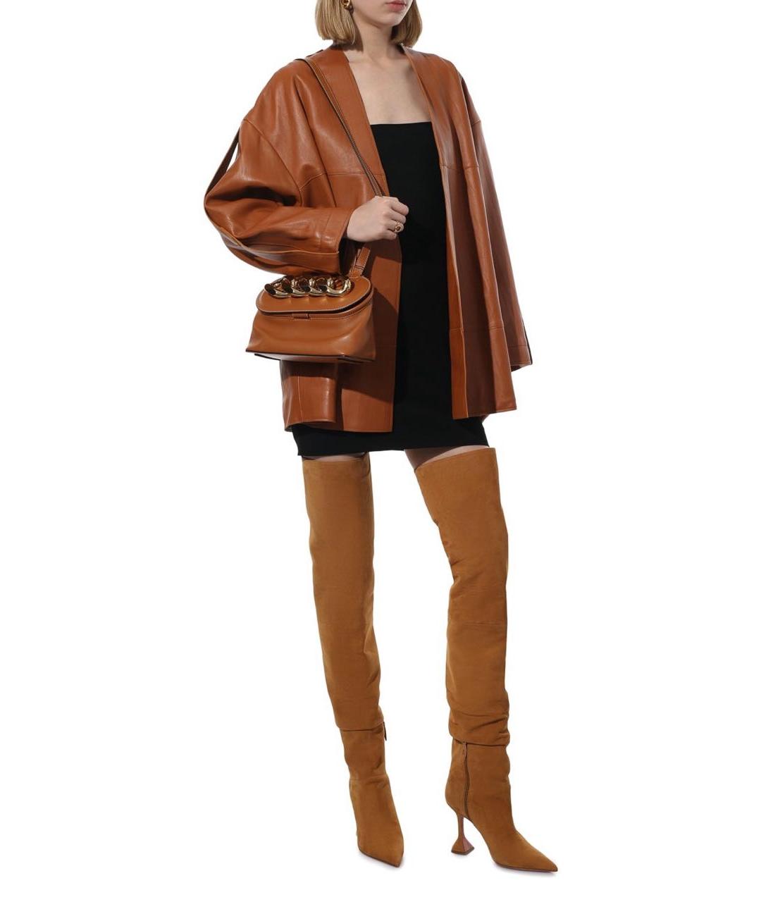 Amina Muaddi Замшевые ботфорты, фото 2