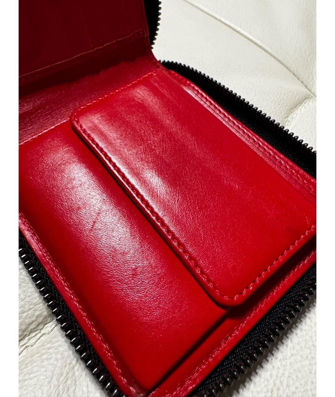 CHRISTIAN LOUBOUTIN Черный кожаный кошелек, фото 5