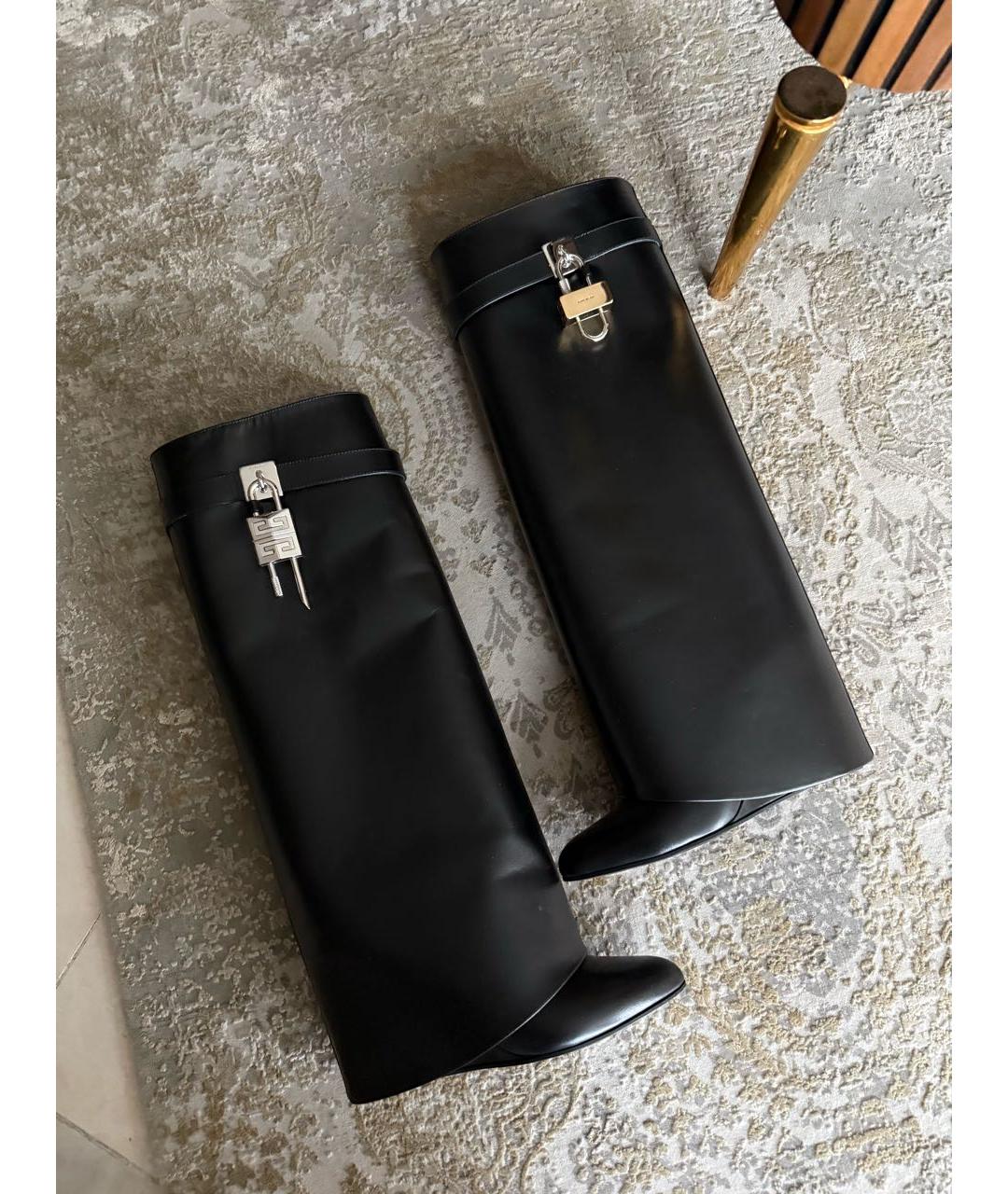 GIVENCHY Черные кожаные сапоги, фото 6