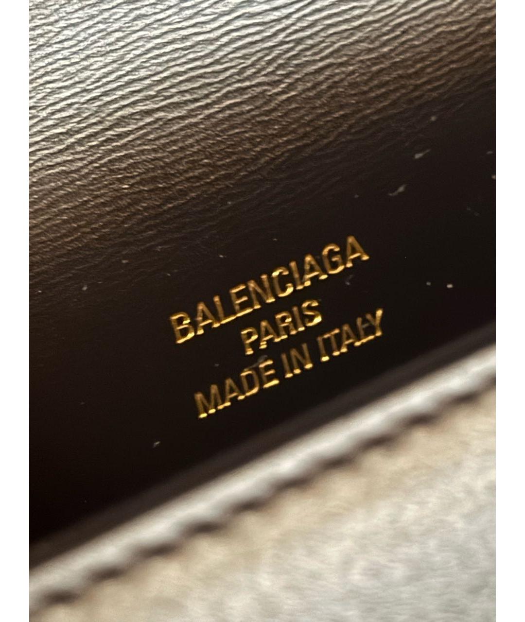 BALENCIAGA Черная кожаная сумка через плечо, фото 7