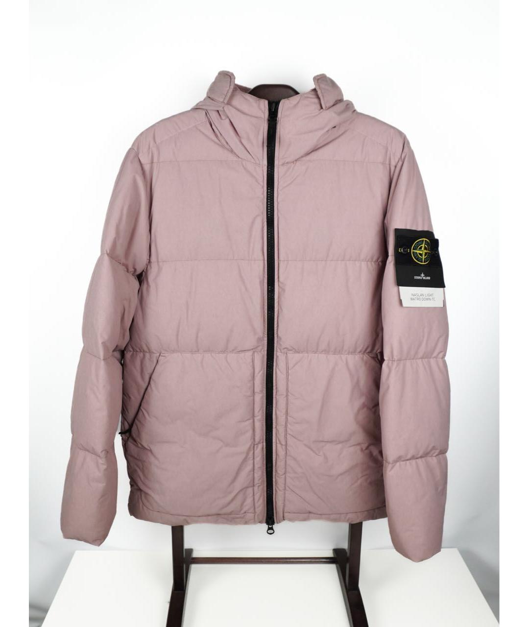 STONE ISLAND Коралловый полиамидовый пуховик, фото 9