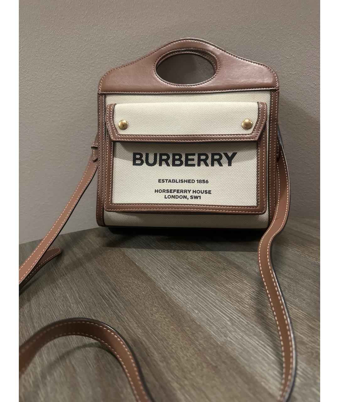 BURBERRY Бежевая сумка через плечо, фото 5