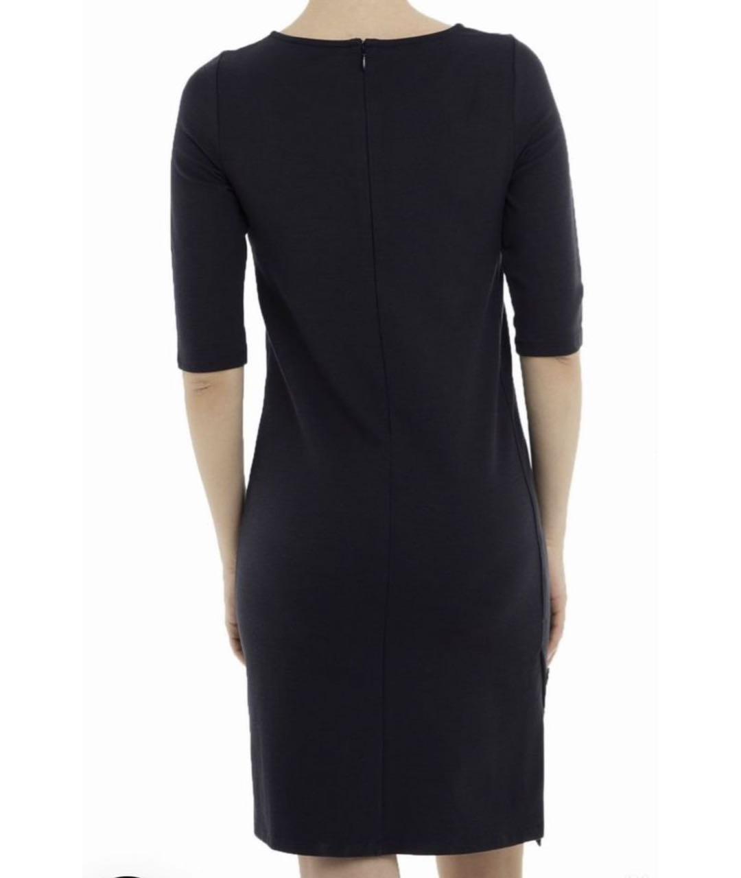 ARMANI JEANS Темно-синее вискозное повседневное платье, фото 2