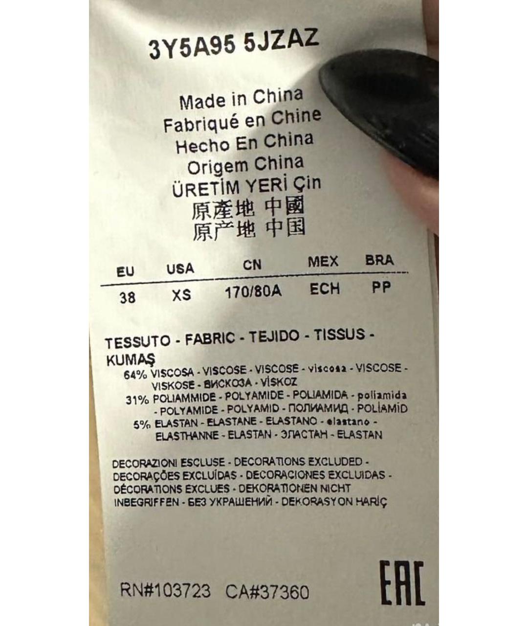 ARMANI JEANS Темно-синее вискозное повседневное платье, фото 6