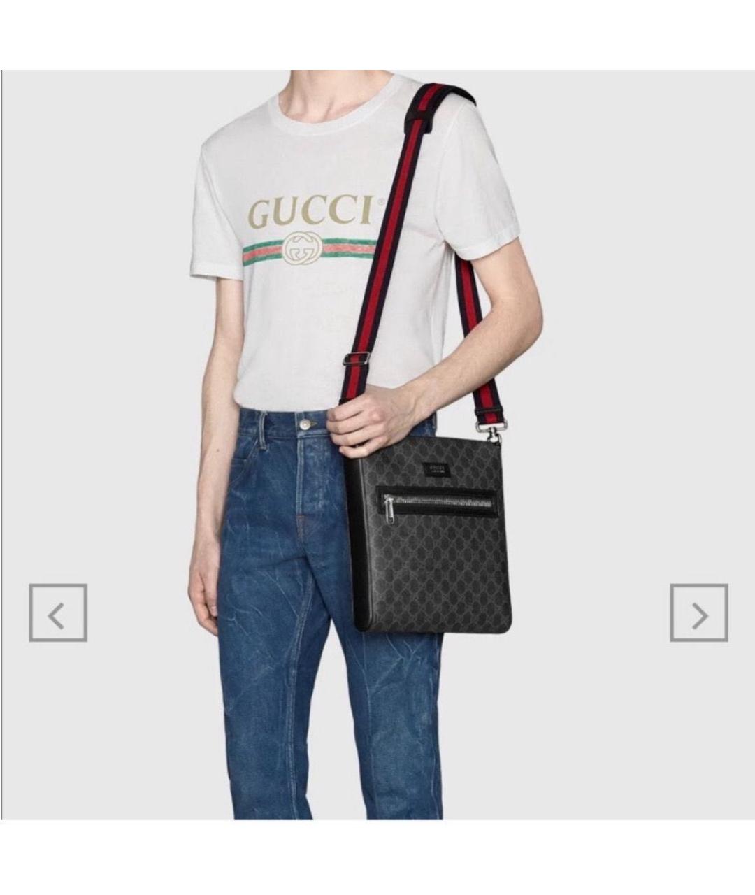 GUCCI Антрацитовая сумка тоут, фото 4