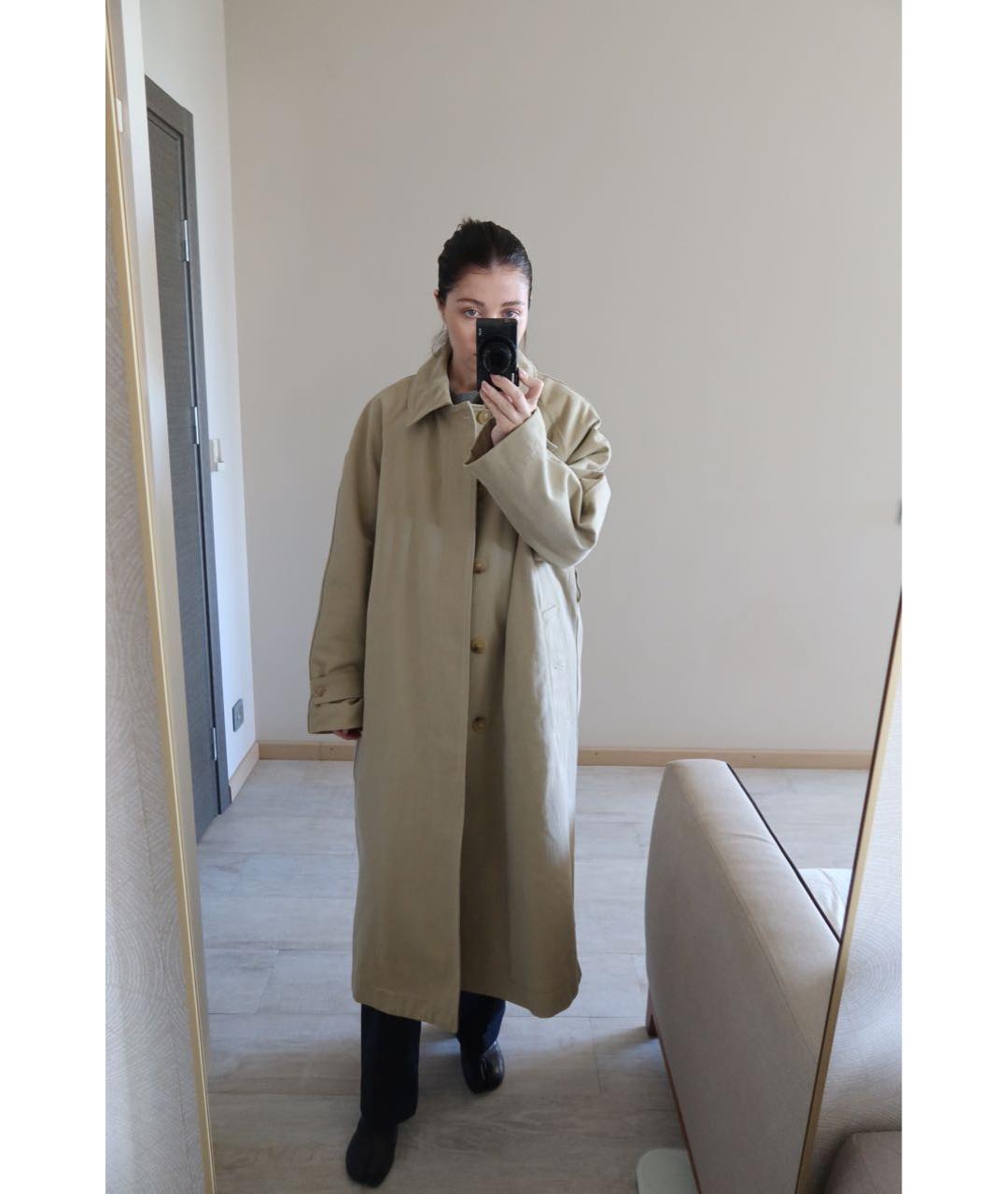 HAIKURE Бежевое хлопковое пальто, фото 2