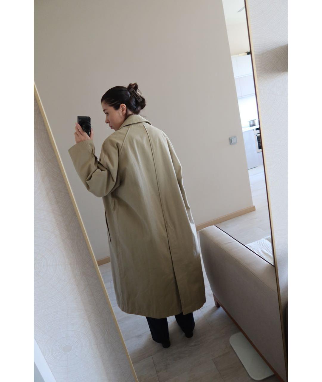 HAIKURE Бежевое хлопковое пальто, фото 3