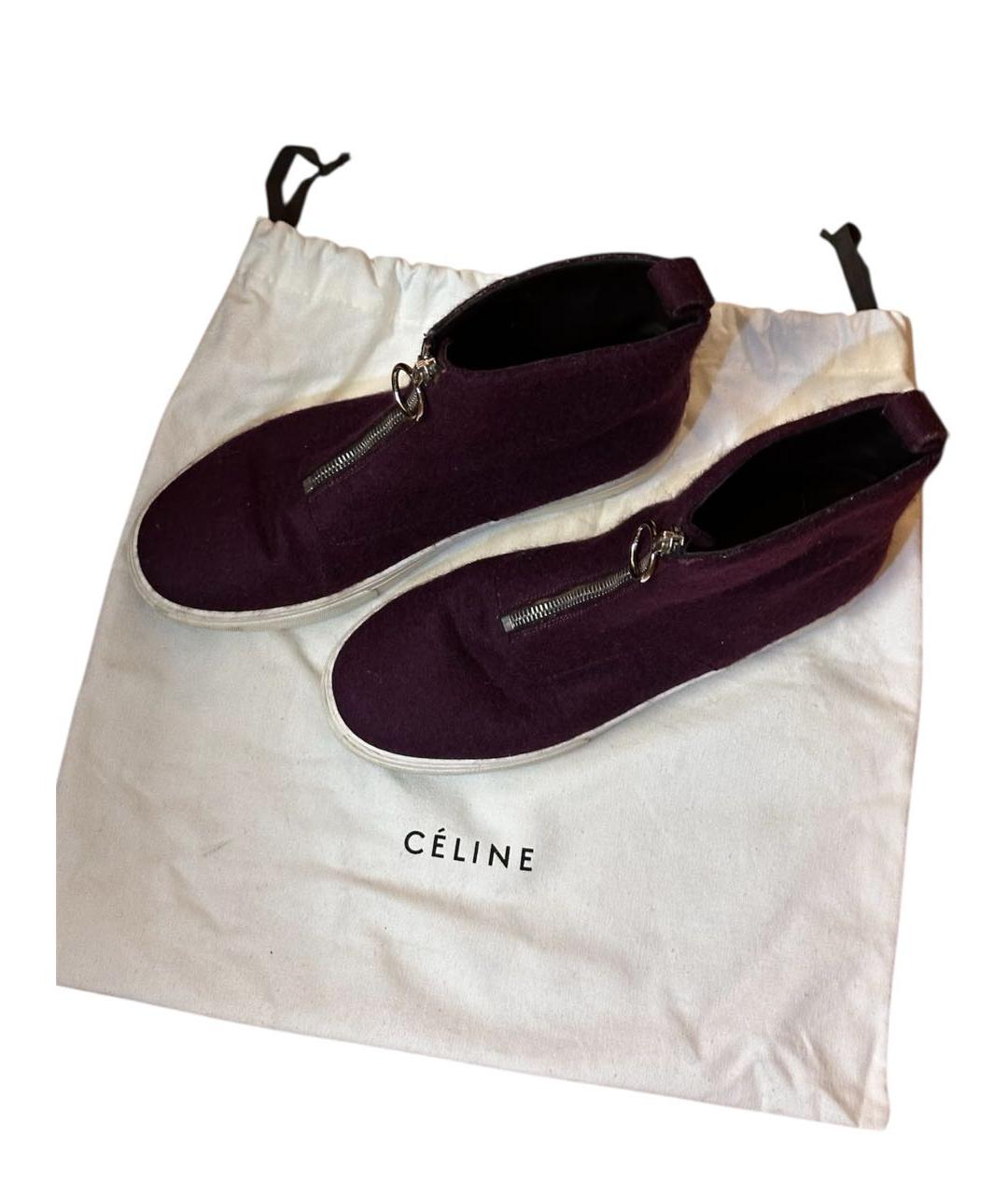 CELINE Фиолетовые текстильные ботинки, фото 2