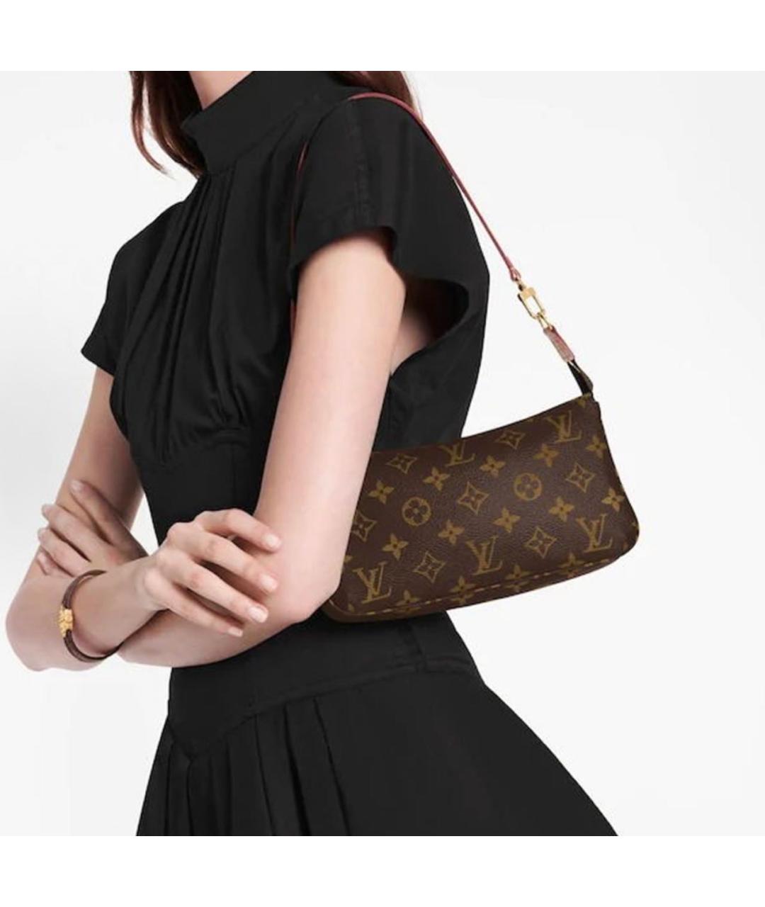 LOUIS VUITTON Коричневая сумка с короткими ручками, фото 5