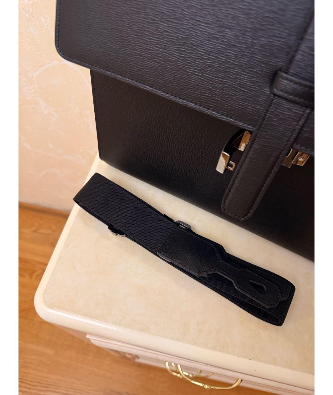 MONTBLANC Черный кожаный портфель, фото 6