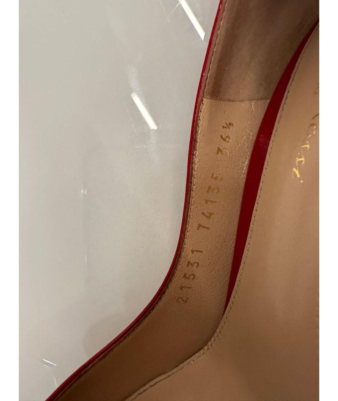 GIANVITO ROSSI Красные кожаные туфли, фото 3