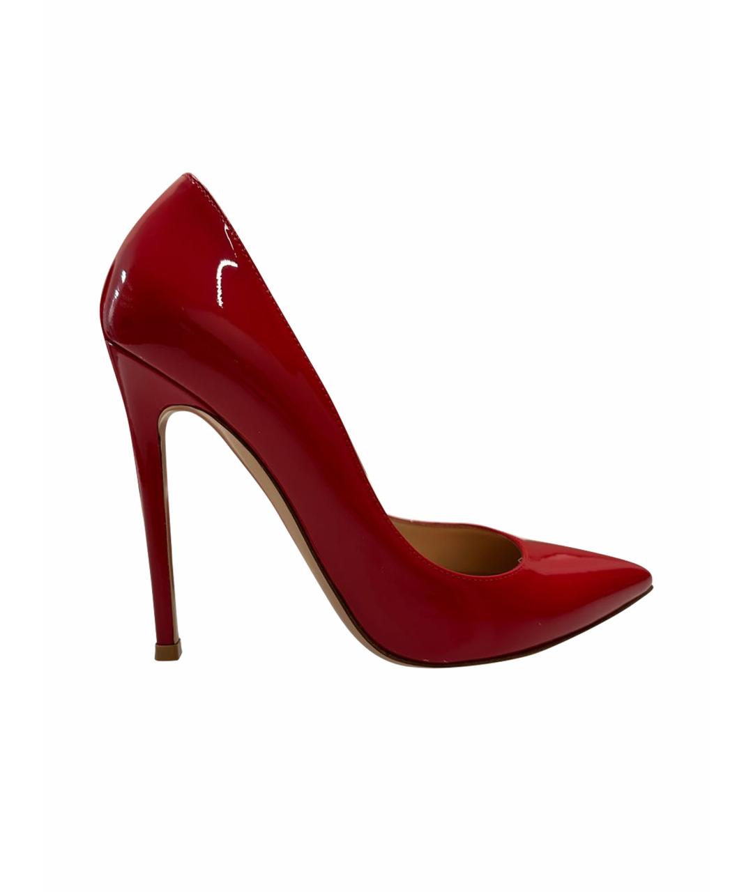 GIANVITO ROSSI Красные кожаные туфли, фото 1
