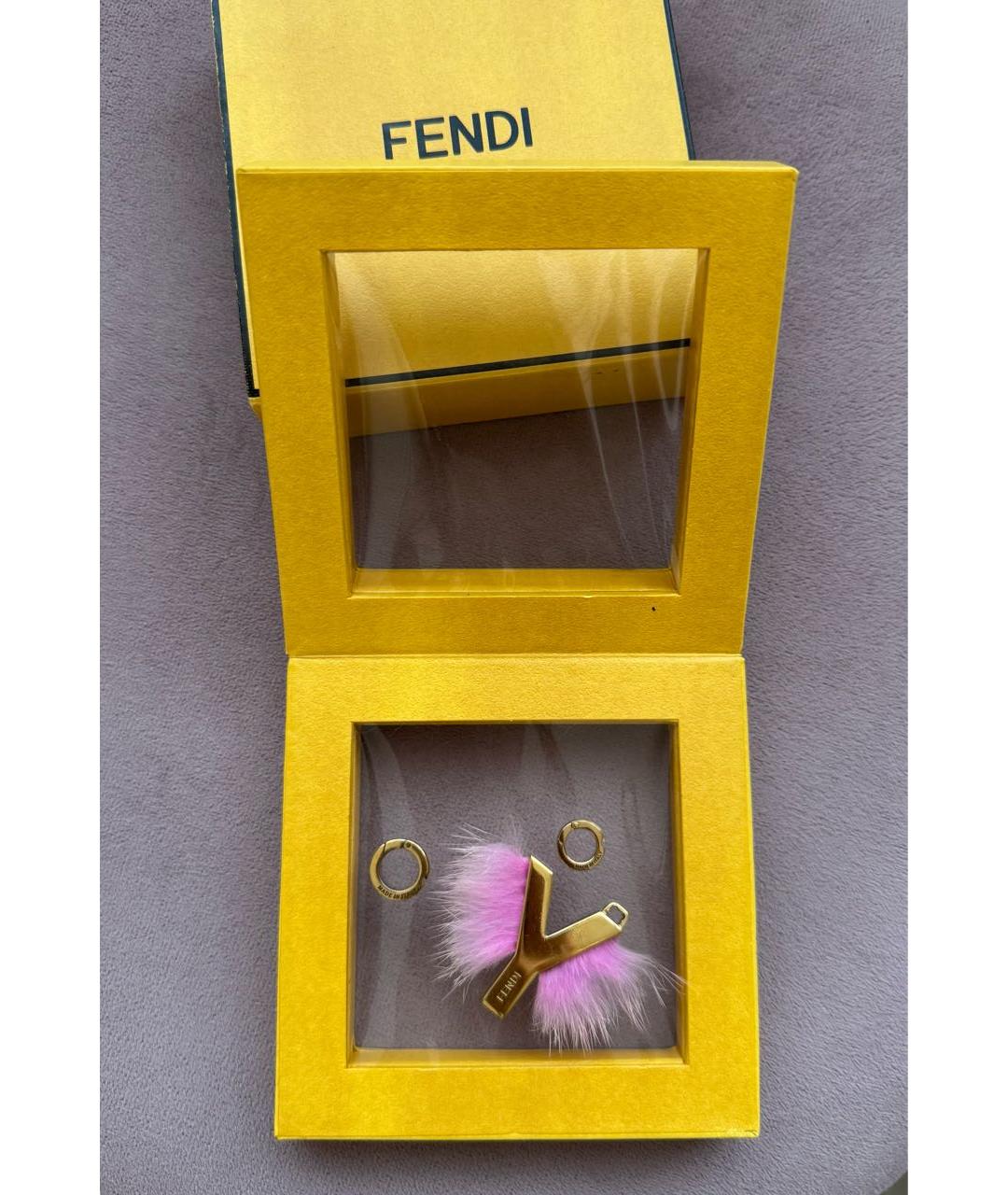 FENDI Золотой брелок, фото 5