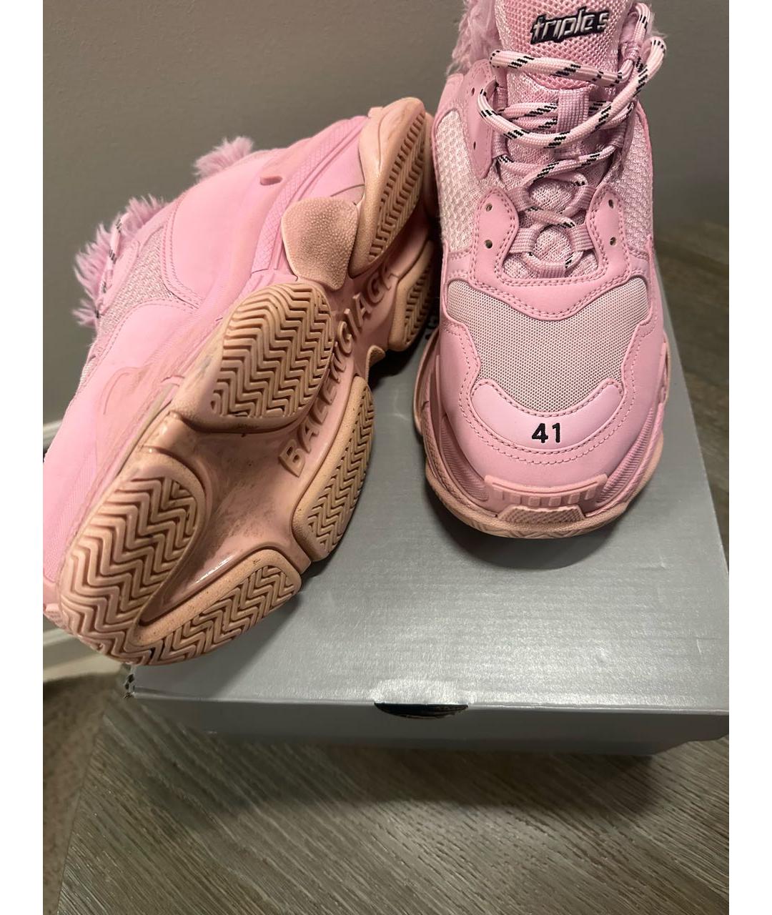 BALENCIAGA Розовые кроссовки, фото 4