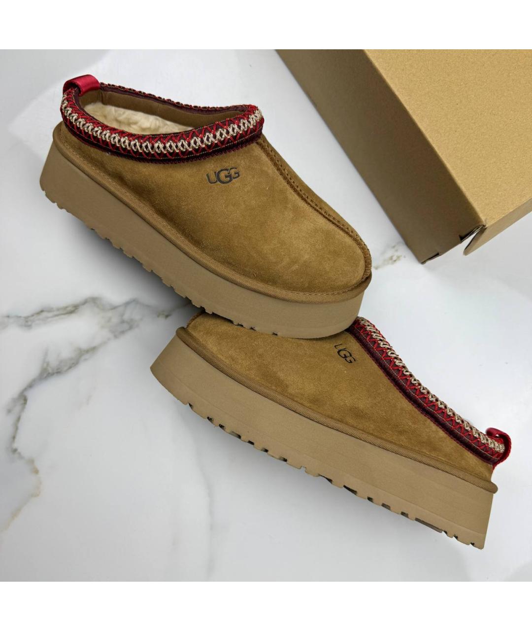 UGG Бежевые замшевые ботинки, фото 3