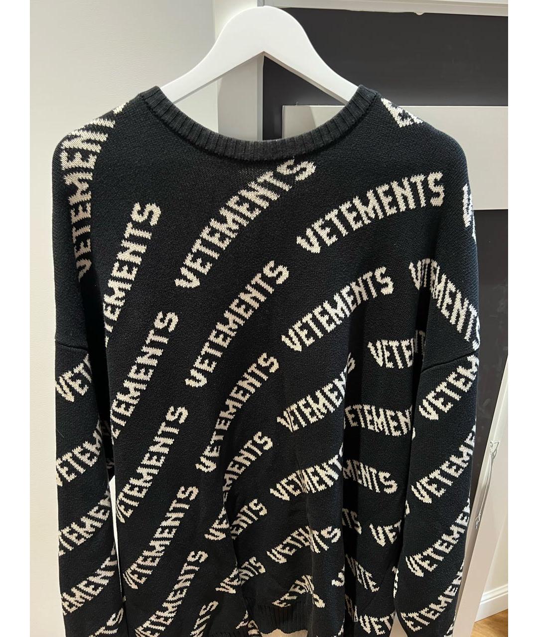 VETEMENTS Черный шерстяной джемпер / свитер, фото 2