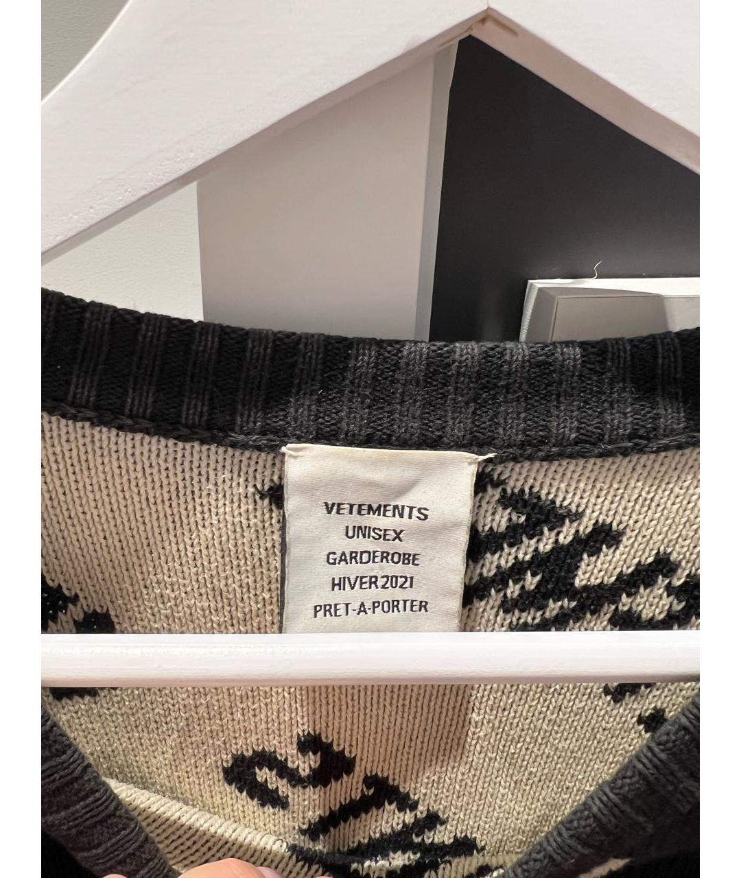 VETEMENTS Черный шерстяной джемпер / свитер, фото 3