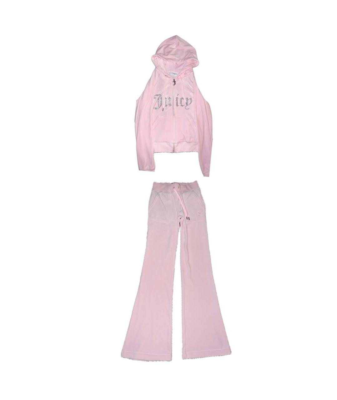 JUICY COUTURE Розовый велюровый спортивные костюмы, фото 1