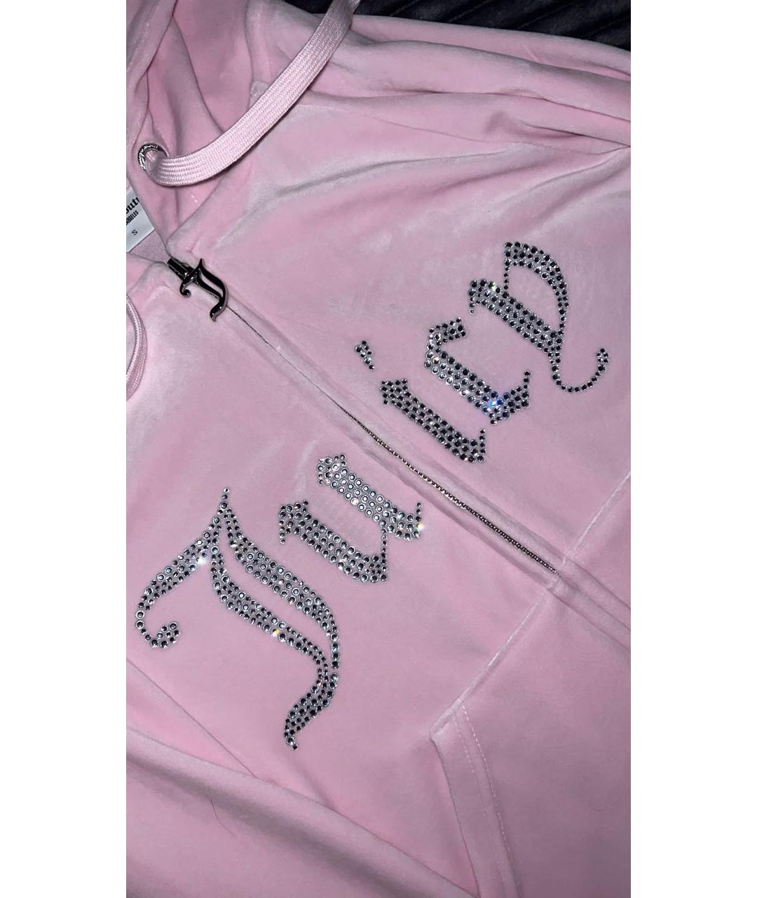 JUICY COUTURE Розовый велюровый спортивные костюмы, фото 3