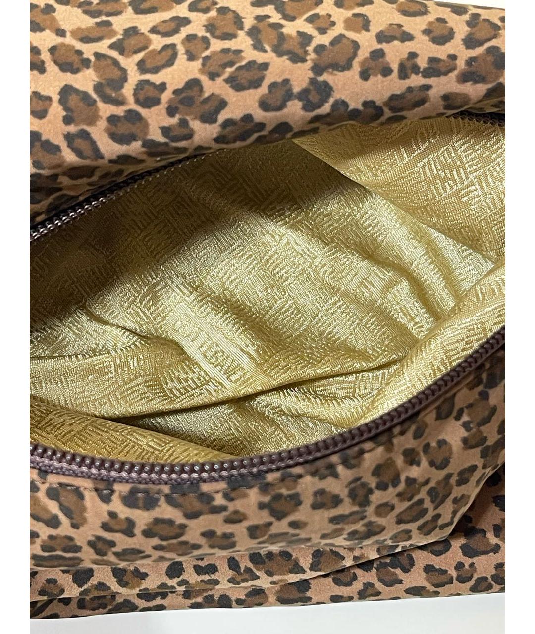 BOTTEGA VENETA Коричневая тканевая сумка с короткими ручками, фото 4