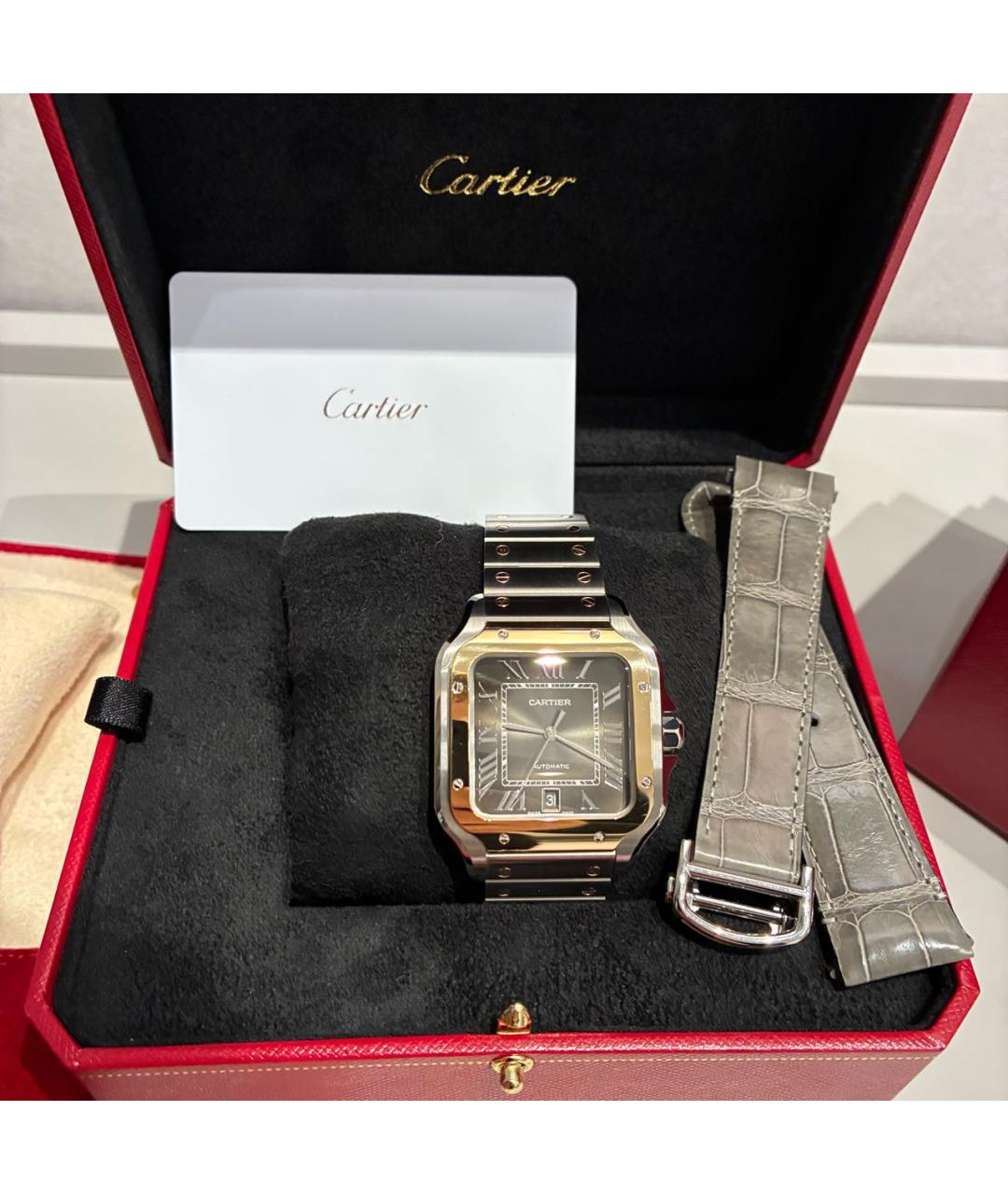 CARTIER Серебряные часы из желтого золота, фото 2