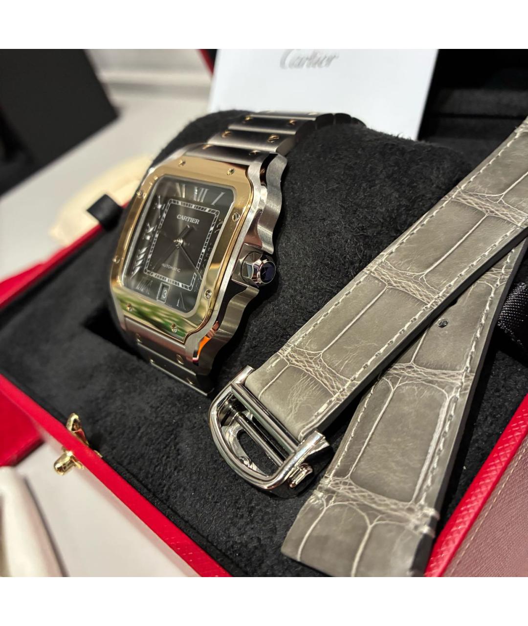 CARTIER Серебряные часы из желтого золота, фото 4