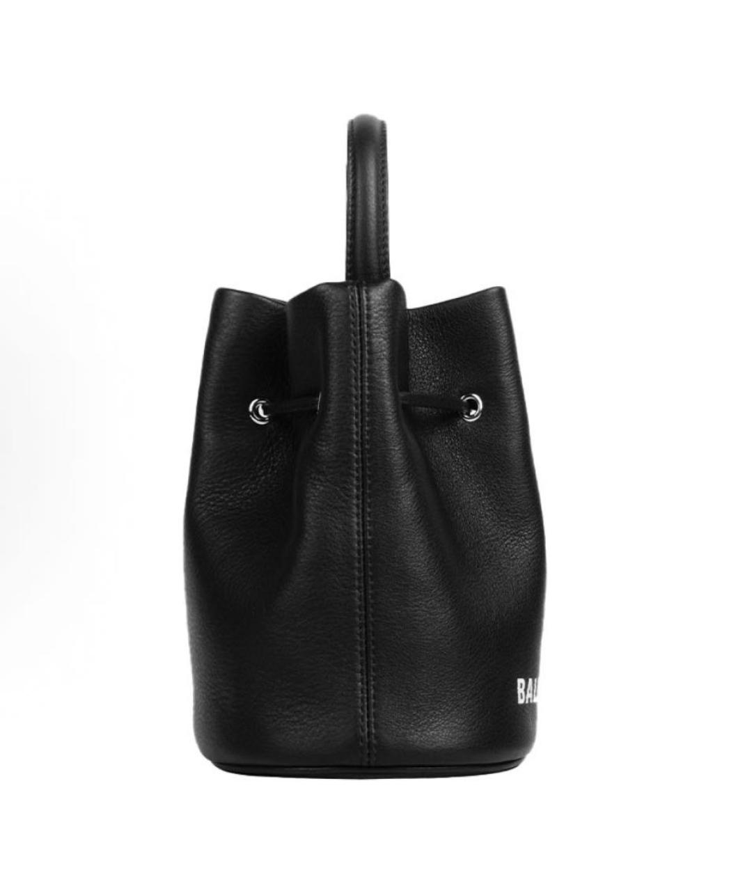BALENCIAGA Черная кожаная сумка тоут, фото 3