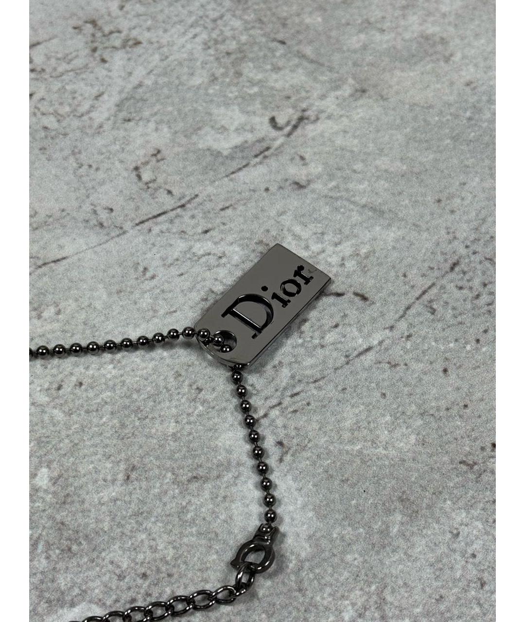 CHRISTIAN DIOR Черный с серебряным покрытием браслет, фото 2