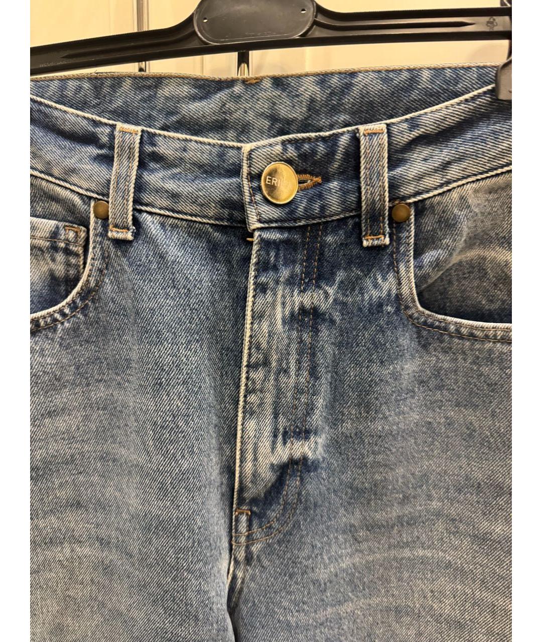 ERIKA CAVALLINI Голубые хлопковые джинсы слим, фото 6