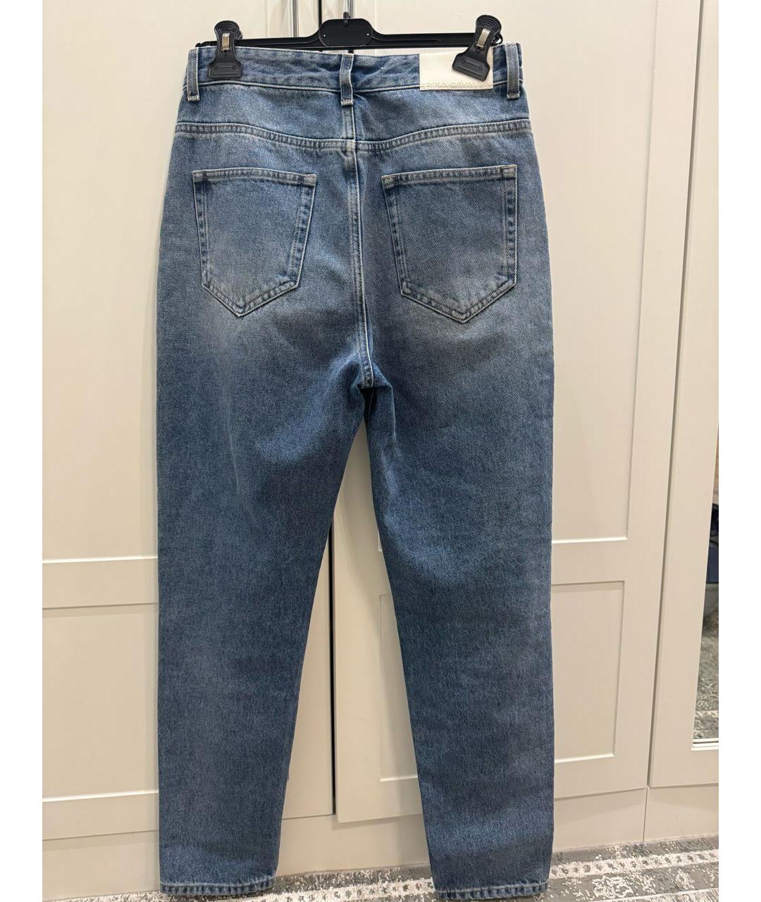 ERIKA CAVALLINI Голубые хлопковые джинсы слим, фото 2