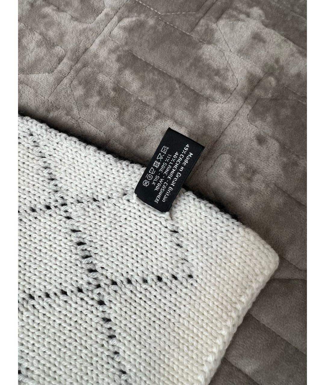CHANEL Черный кашемировый шарф, фото 2