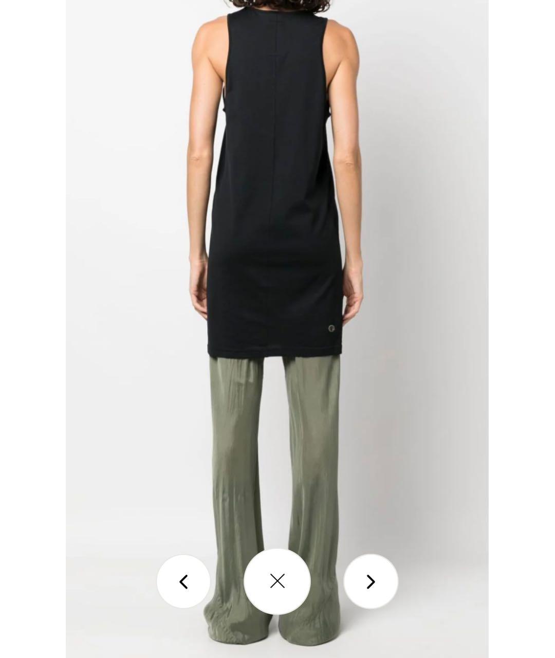 RICK OWENS Черное хлопковое повседневное платье, фото 4