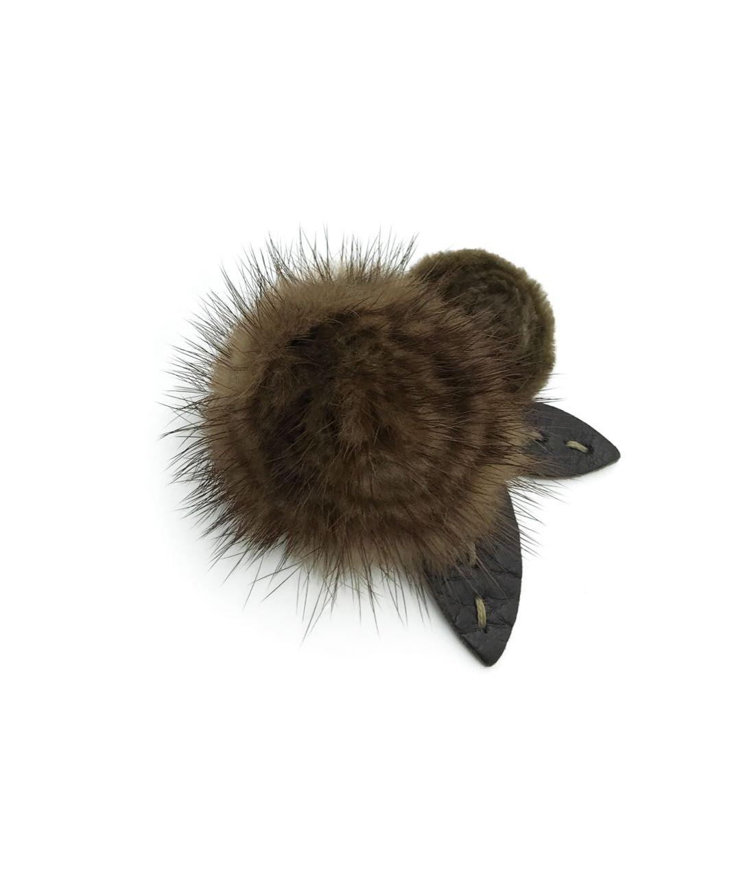 FENDI Коричневая булавка / брошь, фото 1