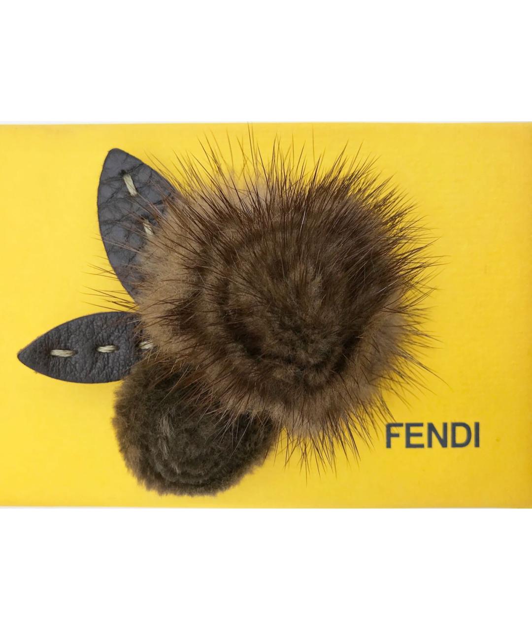 FENDI Коричневая булавка / брошь, фото 2