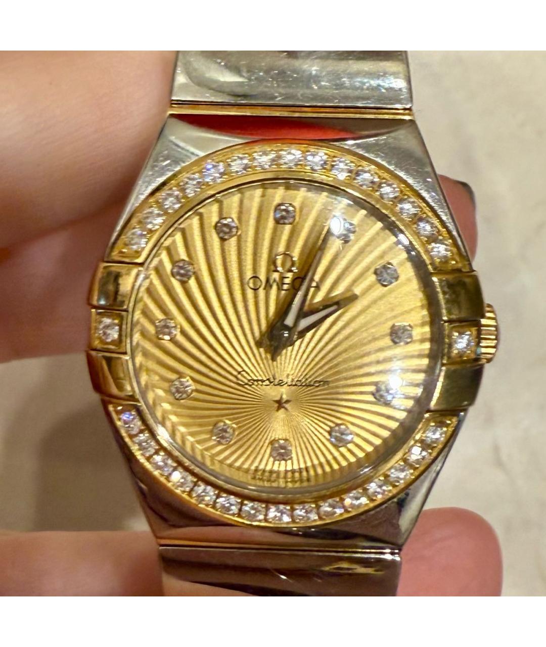 OMEGA Серебряные часы из желтого золота, фото 5
