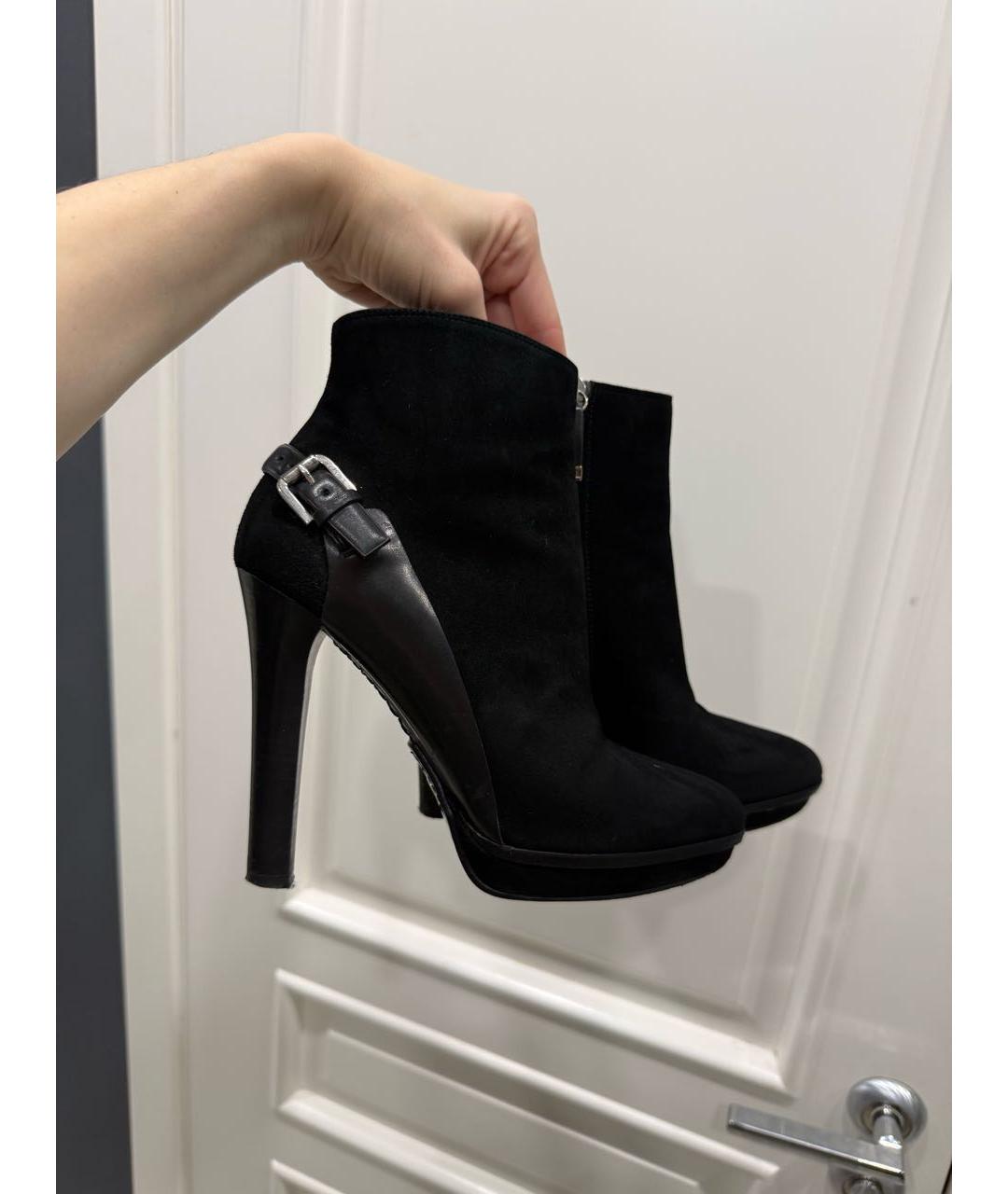 RALPH LAUREN COLLECTION Черные замшевые ботильоны, фото 7