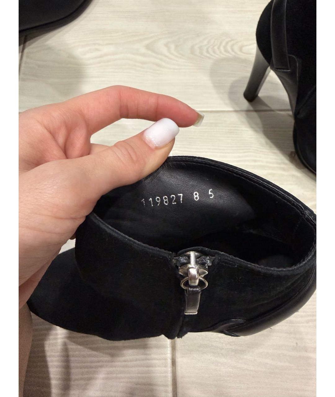 RALPH LAUREN COLLECTION Черные замшевые ботильоны, фото 4
