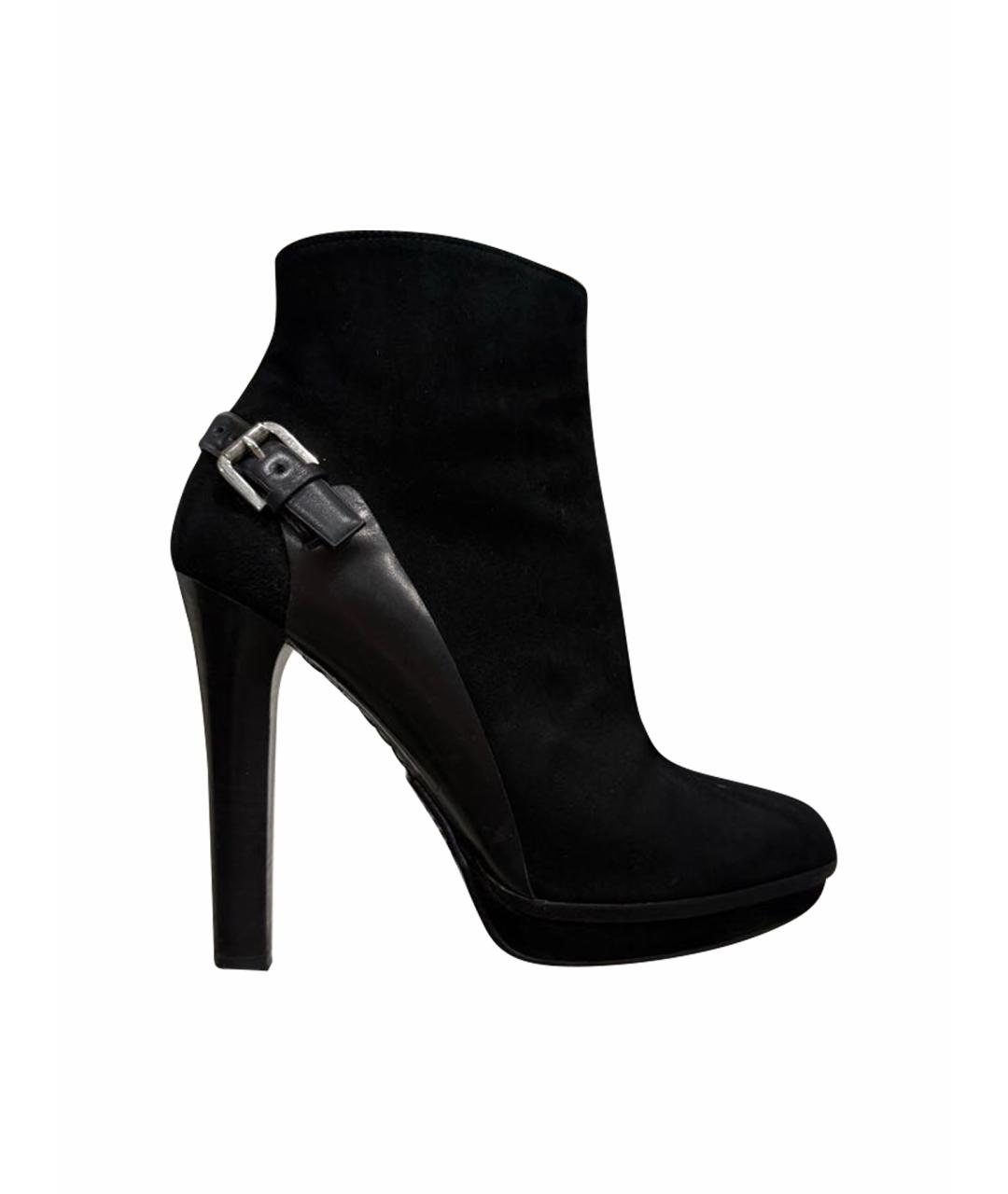 RALPH LAUREN COLLECTION Черные замшевые ботильоны, фото 1