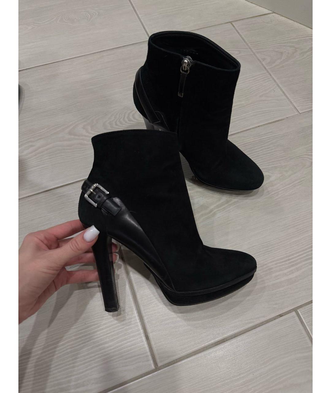 RALPH LAUREN COLLECTION Черные замшевые ботильоны, фото 2