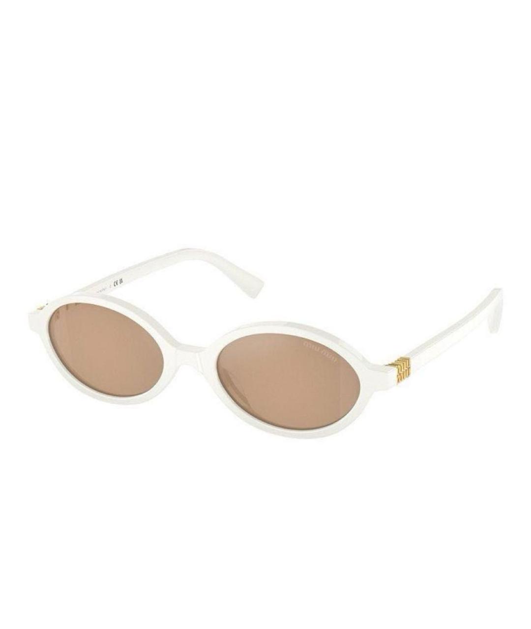 MIU MIU Белые пластиковые солнцезащитные очки, фото 1