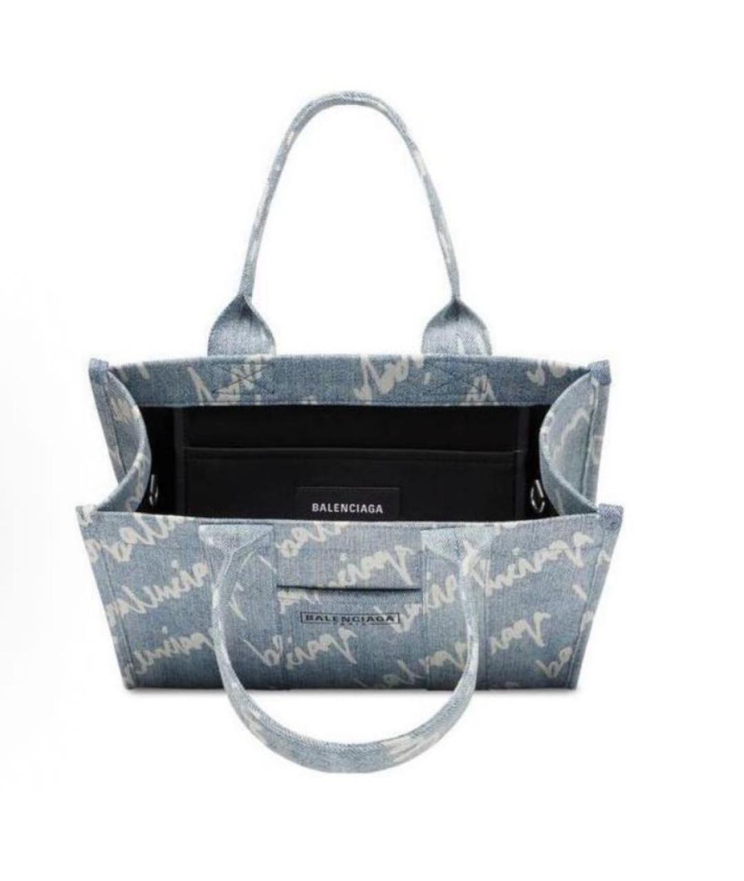 BALENCIAGA Голубая сумка тоут, фото 4