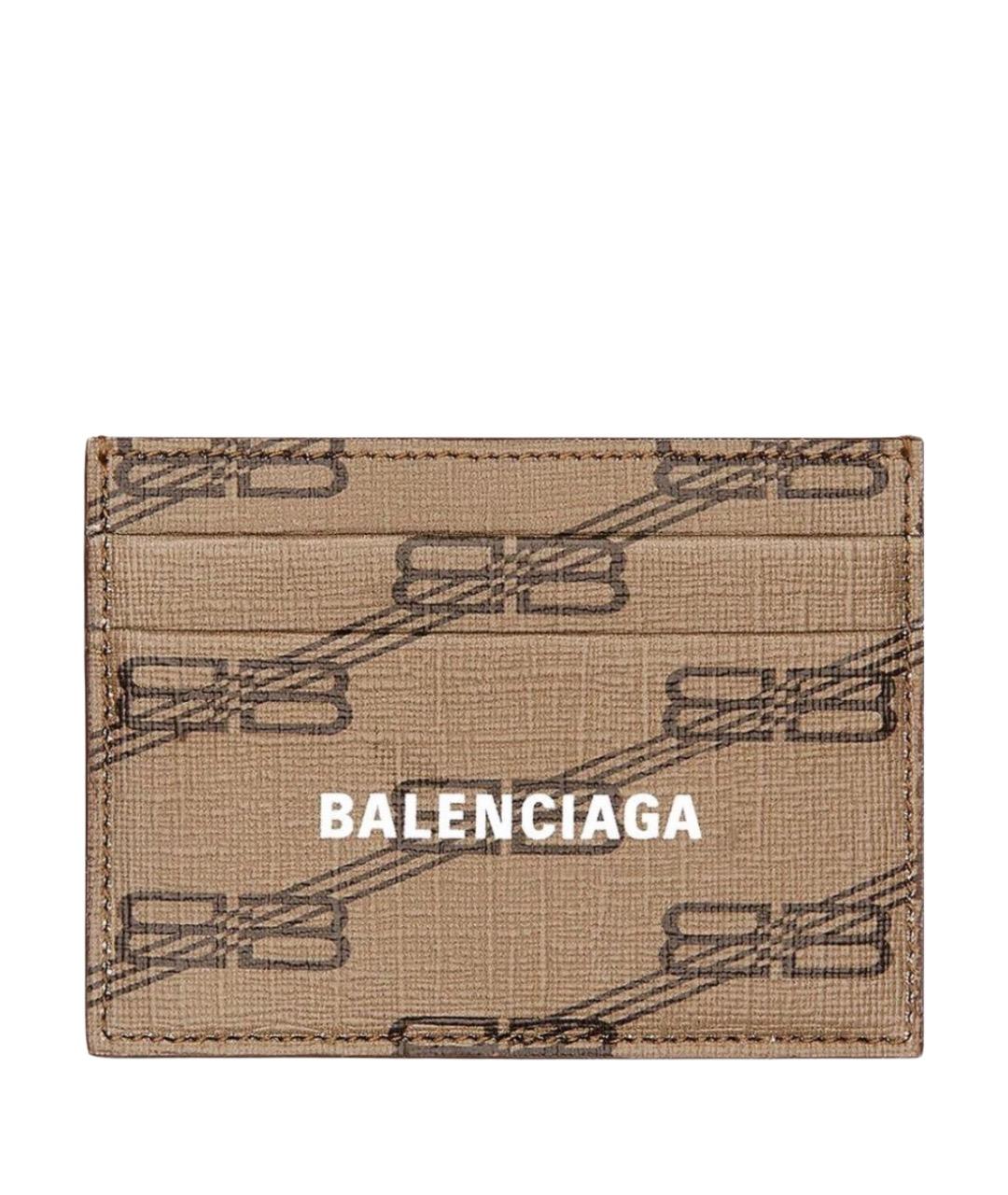 BALENCIAGA Коричневый кожаный кардхолдер, фото 1
